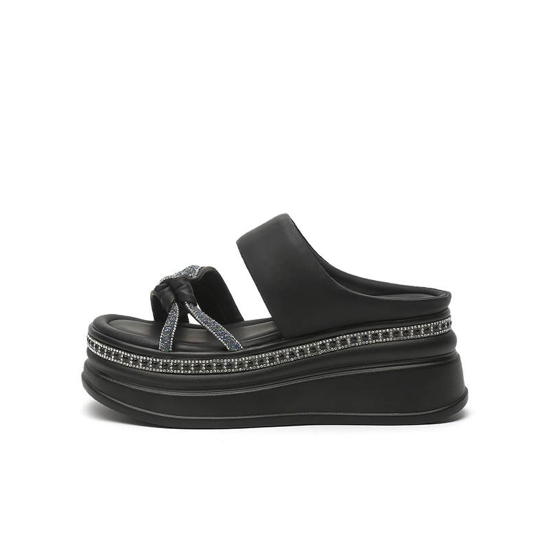 DAPHNE DAPHNE Slide Slippers Women's Black/Beige