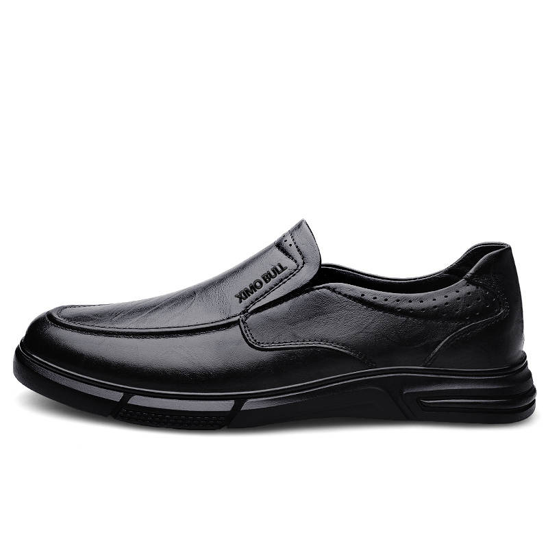 XIMO BULL Casual Leather Shoes Men's Low Top Brown/Black