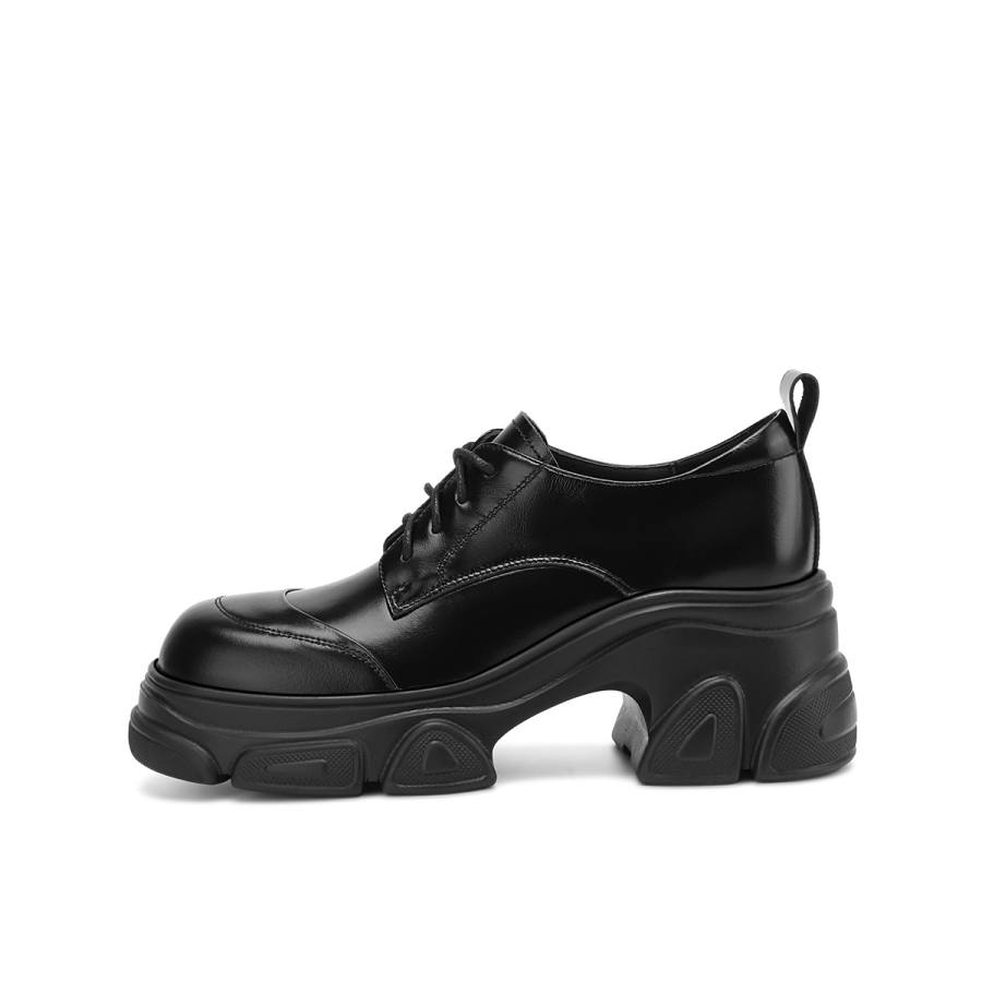 BOERDIQI Top Grain Cow Leather Casual Shoes Women's Black