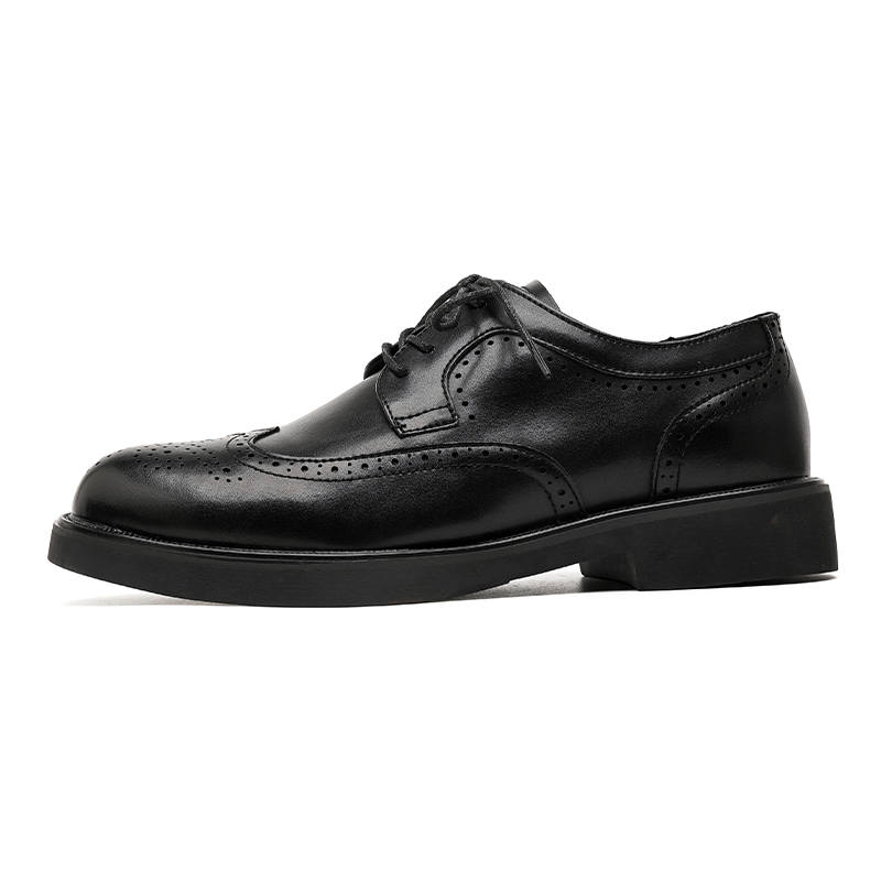 MODENGPAN MODENGPAN Microfiber Leather Dress Shoes Men's Black