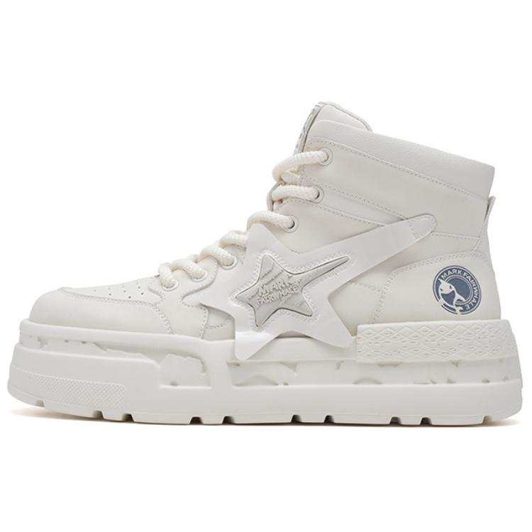FAIRWHALE Cow Split Leather High top Skateboard Shoes Men's