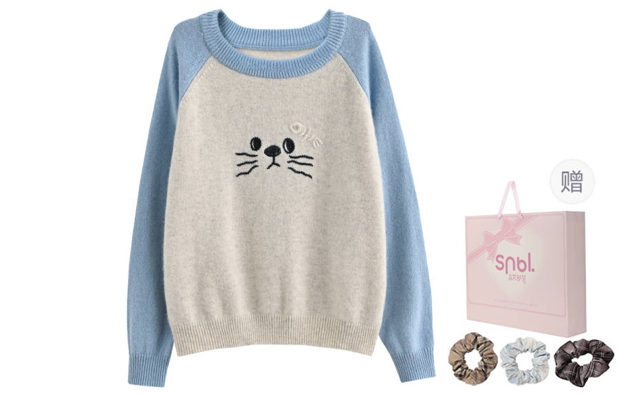 SNBL Knitwear Women's Gray Crew Neck Moderate