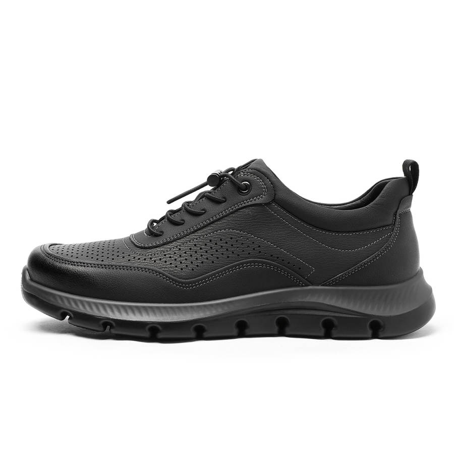 Mulinsen Cow Split Leather Abrasion Resistant, Breathable, Lightweight Low top Casual Shoes Men's