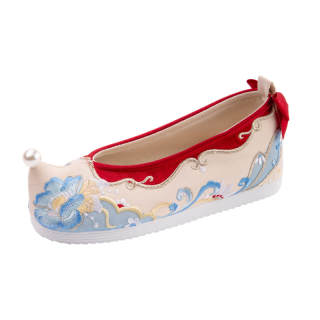 WUXIUYUAN Dance Embroidery Casual Single Shoes Women's