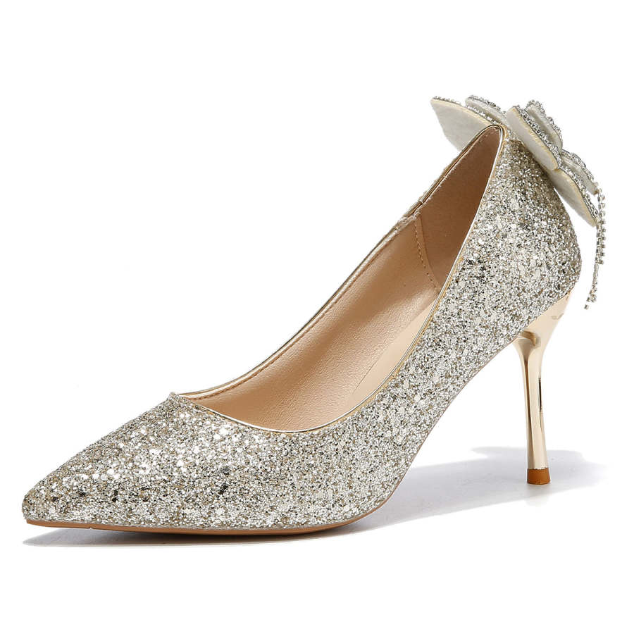 XIAOHONGREN High Heels Women's Champagne