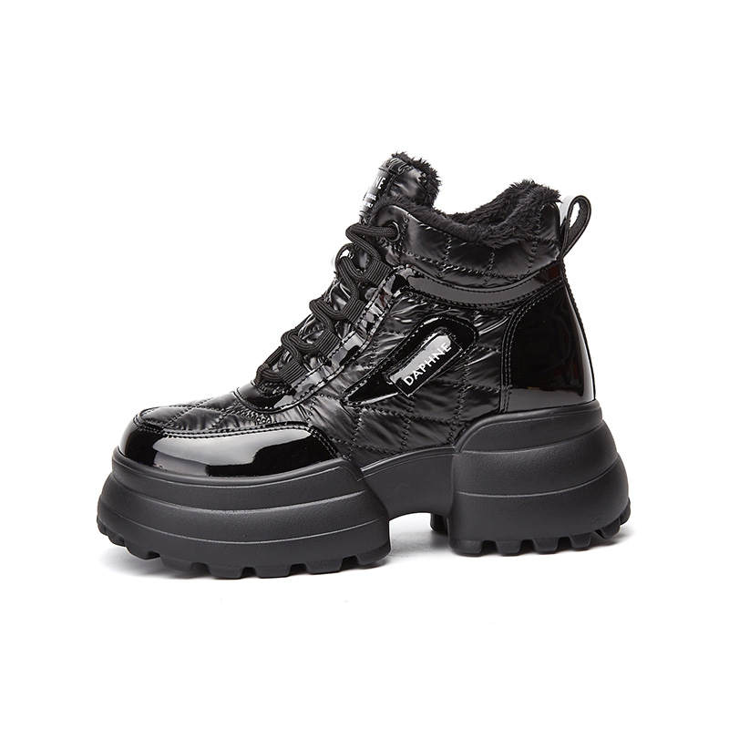 DAPHNE DAPHNE Ankle Boots Women's High Top Black/Gold
