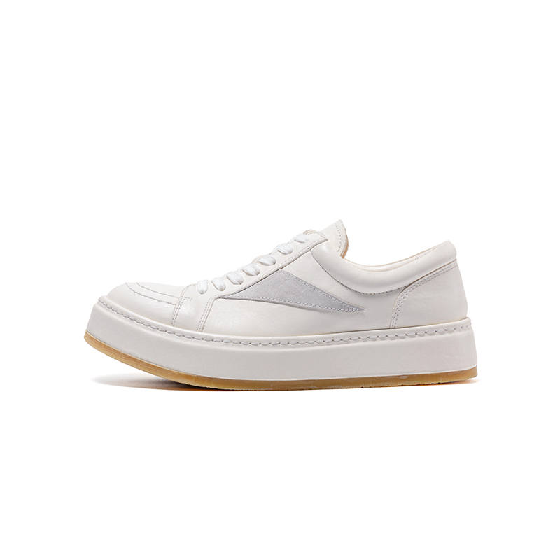 Viplander Abrasion Resistant Abrasion Resistant Low top Skateboard Shoes Men's Distressed White