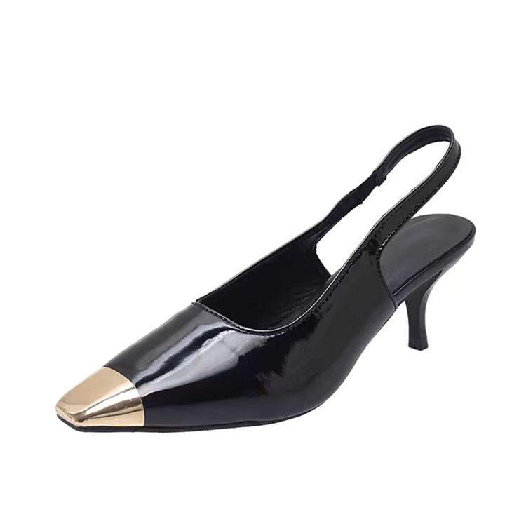 Xingdiman Pu Slim Heel High Heels Women's Black