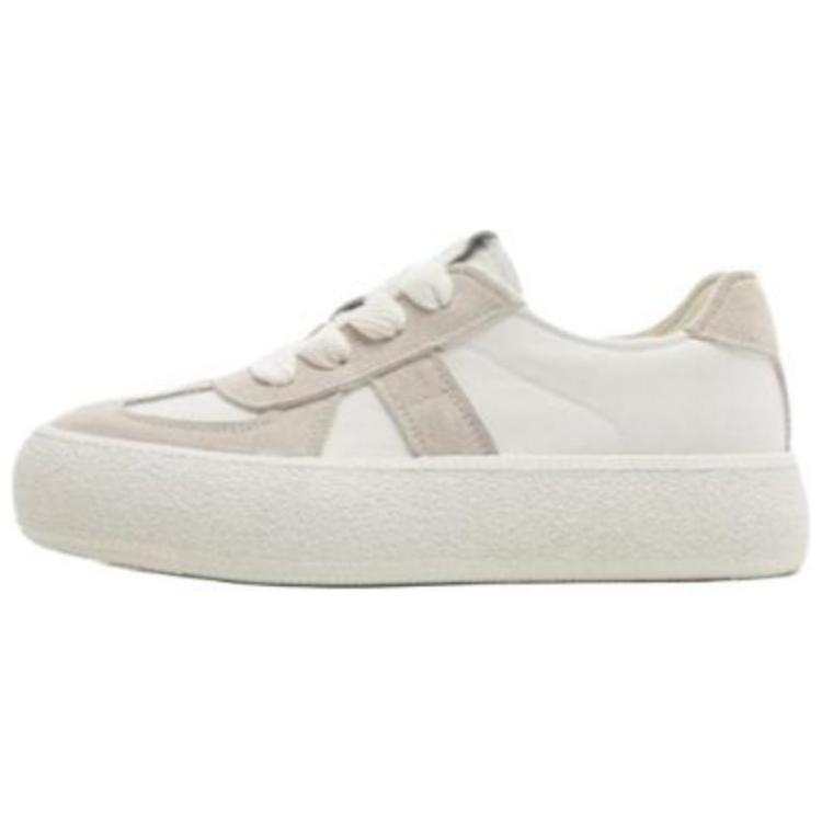 DAPHNE DAPHNE Fabric Low top Skateboard Shoes Women's Ecru