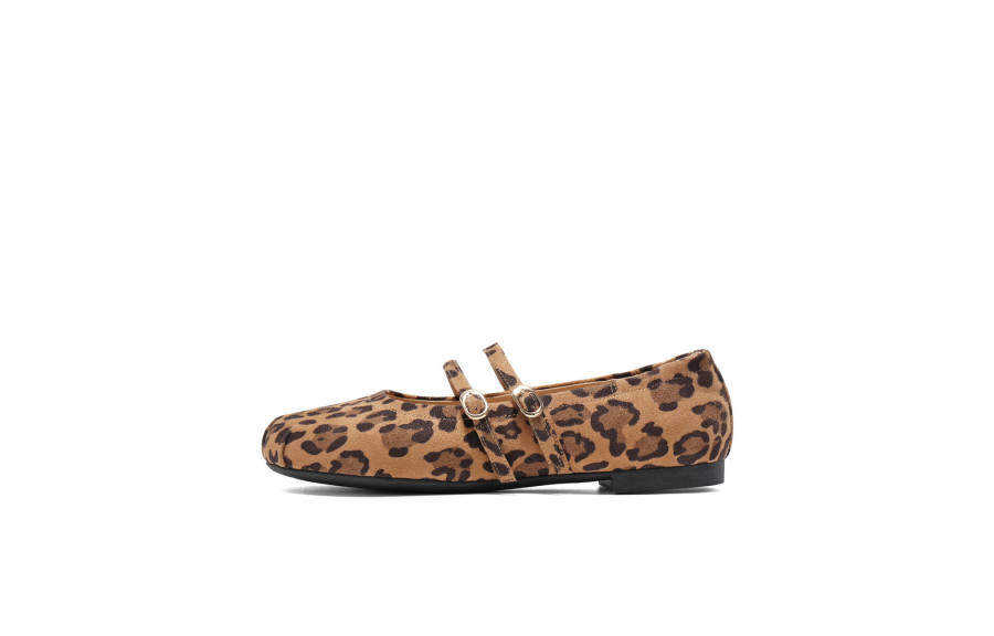 BELLE Fabric Mary Jane Shoes Women's Brown