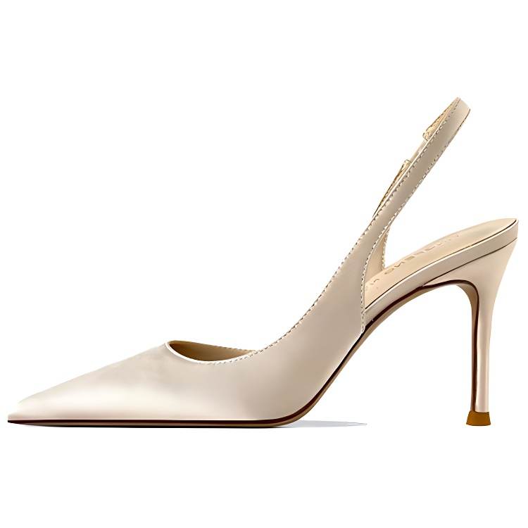 LANMOU Slim Heel High Heels 8cm Women's Champagne