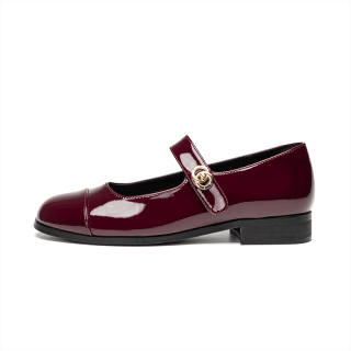 EXULL Q Pu Chunky Heel Mary Jane Shoes 2.5cm Women's