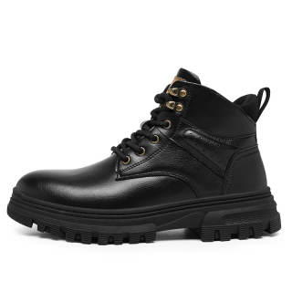 G.N.SHIJIA Abrasion Resistant Height Increasing Abrasion Resistant Height Increasing Short Mid Calf Outdoor Boots 4cm