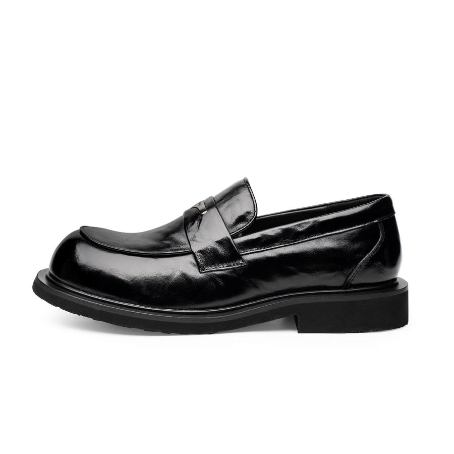 FED Top Grain Cow Leather Casual Leather Shoes Men's Black