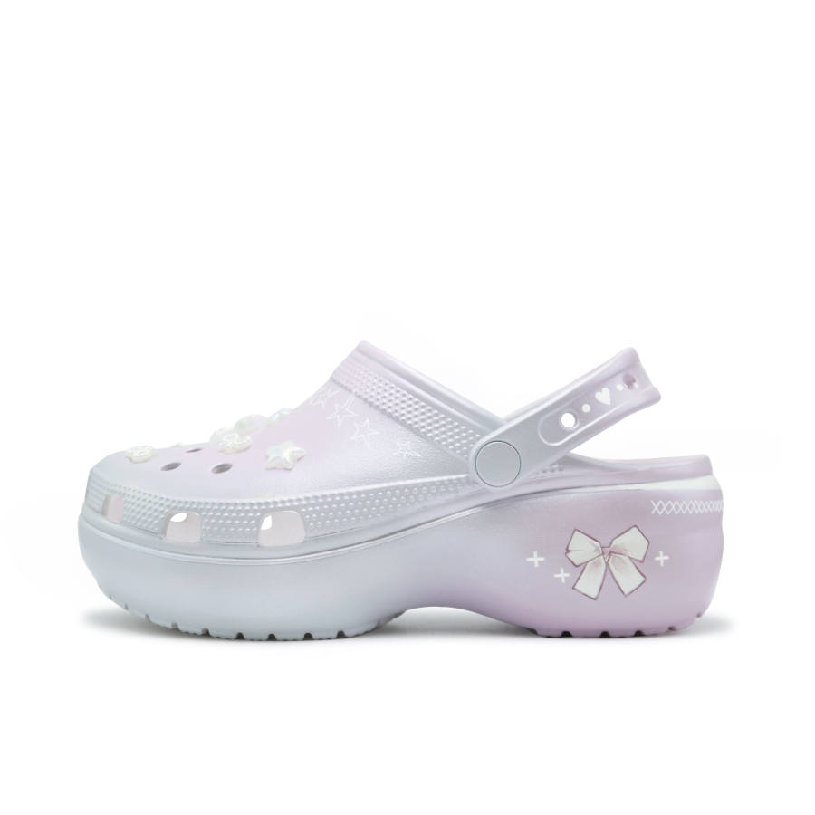 Crocs Crocs Classic Platform Clog Clogs Women's Silver Pink