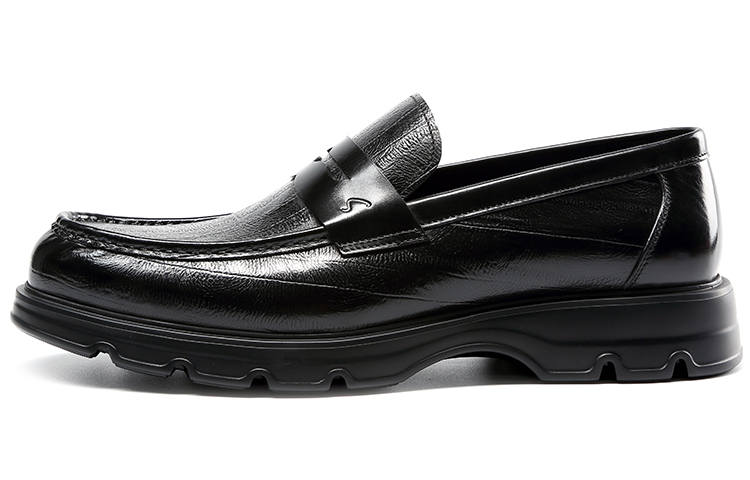Satchi Cow Leather Casual Shoes 4cm Men's Black