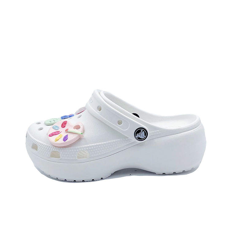 Crocs Baya Platform Clog Playful, Girlish Campus Style, Innocence Unstilled, Beach EVA Clogs Unisex White