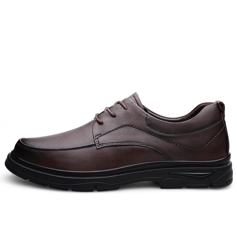 CITONGXIANSHENG Top Grain Cow Leather Casual Shoes Men's Brown