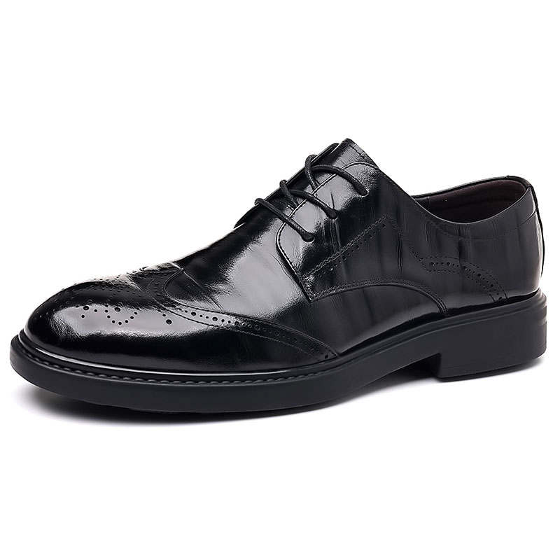 KAQIAODI Dress Shoes Men's Low Top Black
