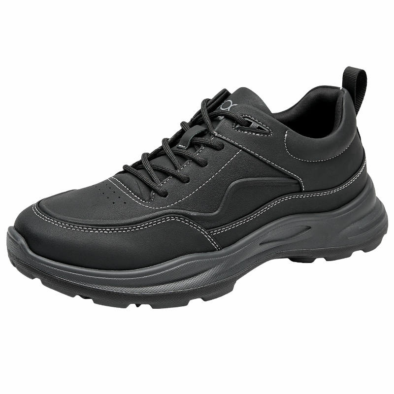 GOG Top Grain Cow Leather Lightweight Height Increasing Low top Casual Shoes Men's