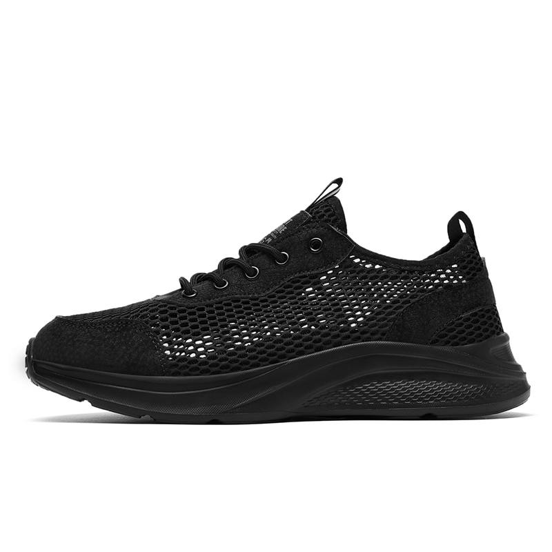 AOKANG Casual Shoes Men's Low Top All Black, Black White