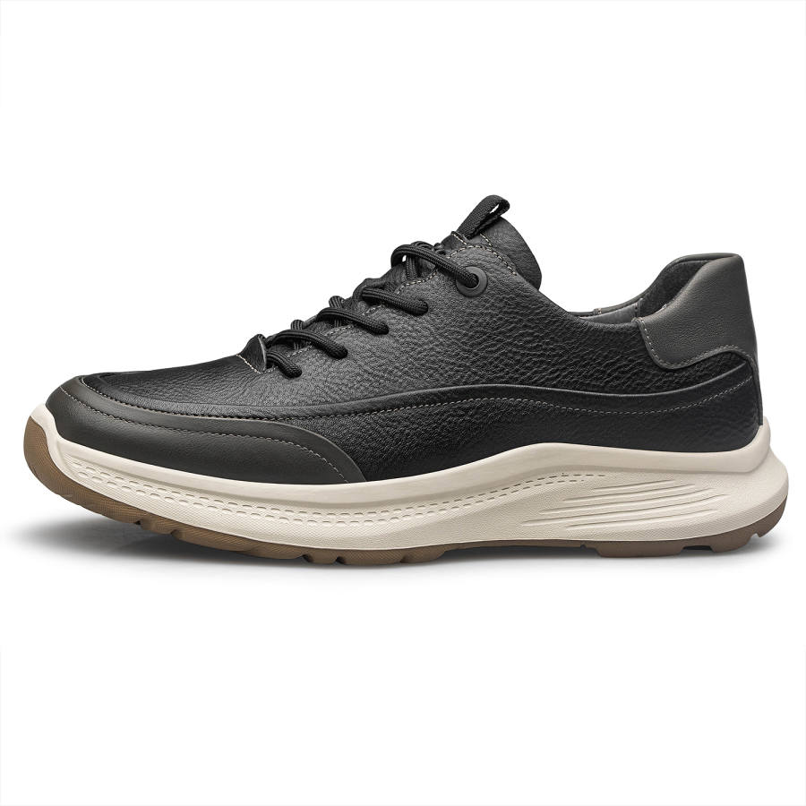 ZRO Top Grain Cow Leather Low top Casual Shoes 3.5cm Men's