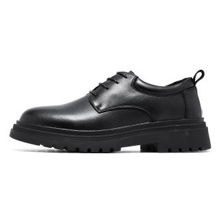 KAQIAODI Cow Split Leather Casual Shoes Men's Black