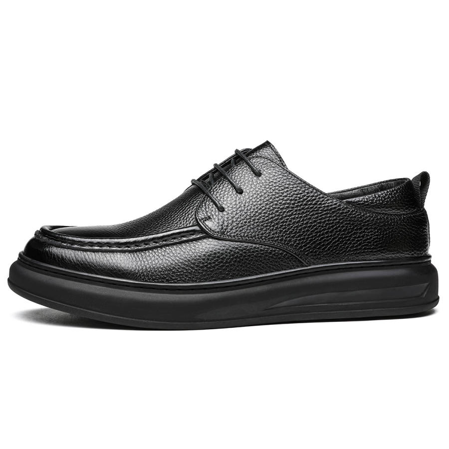 CHINT CHINT Casual Leather Shoes Men's Low Top Black
