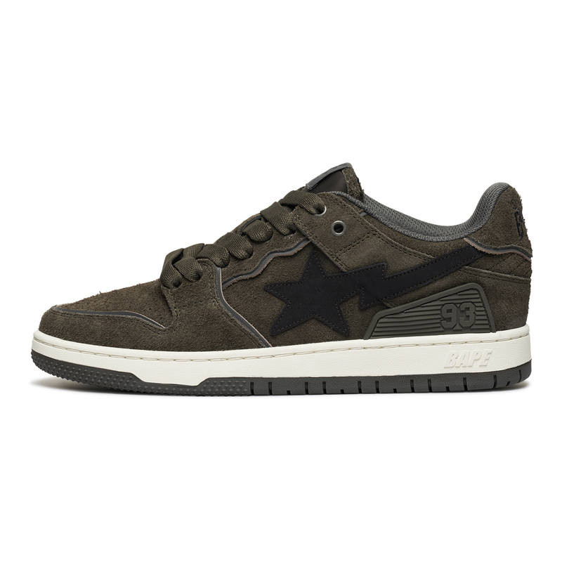 A BATHING APE SK8 STA Cow Leather Low top Skateboard Shoes Men's