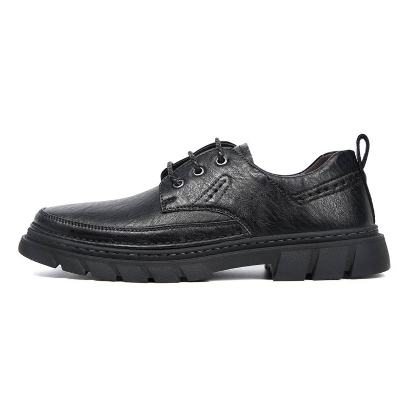 CAIZI Men's Casual Shoes Men's Low Top Black/Brown
