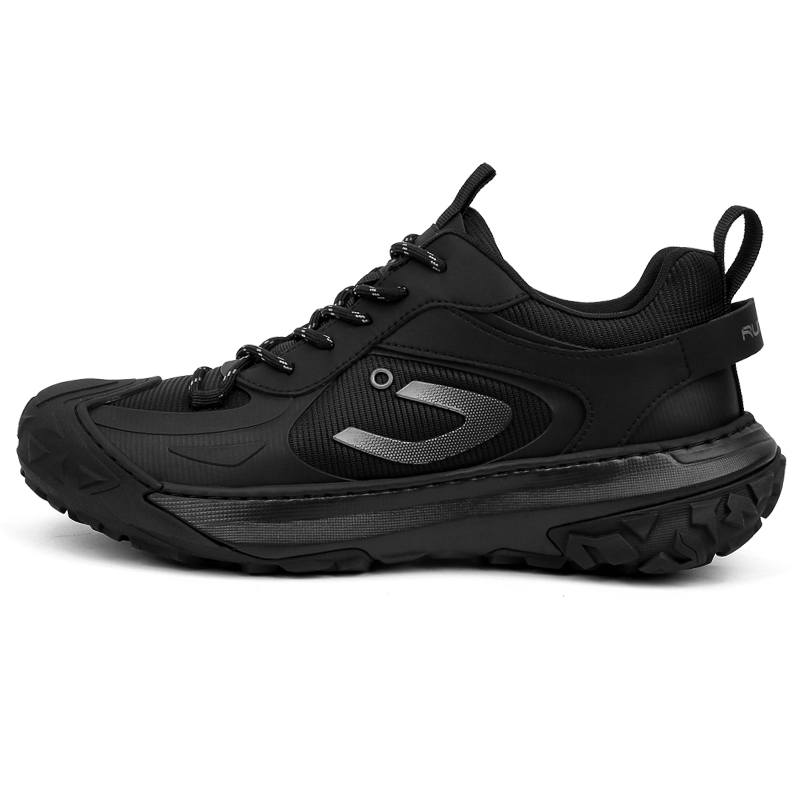 PALMPOLO Mesh Slip Resistant, Abrasion Resistant, Breathable Low top Mountaineering & Hiking Shoes Men's Black