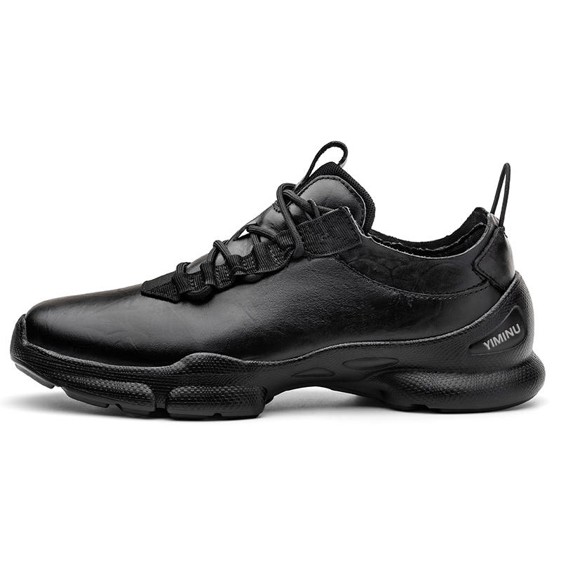 YIMINU Top Grain Cow Leather Men's Casual Shoes Men's