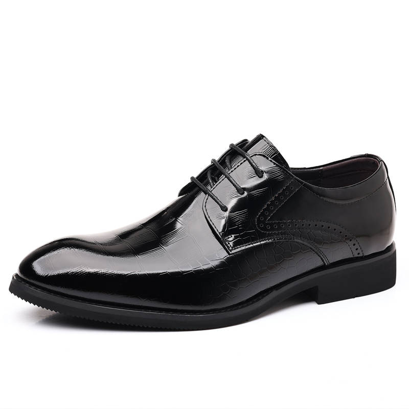 MODENGPAN MODENGPAN Cow Leather Dress Shoes Men's Black