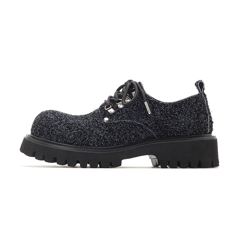 FEELDOTRENDS Cow Suede Casual Shoes Men's Black