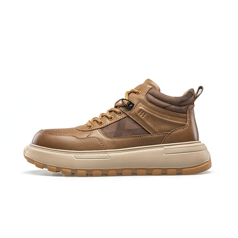 KANGNAI Synthetic Leather Mid top Casual Shoes Men's