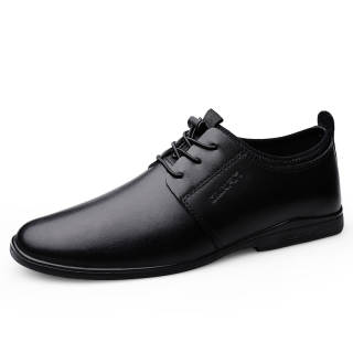 DILIKAN Cow Split Leather Casual Shoes Men's Black