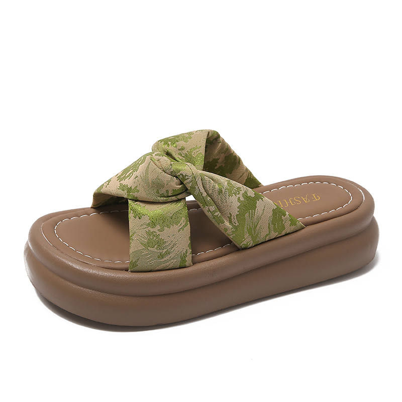 GONGNIUMEILI Rubber Sole Stitching Abrasion Resistant Abrasion Resistant Slide Slippers Women's