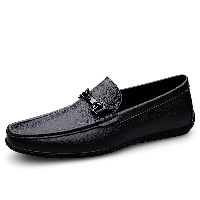 SENJIALUO Cow Split Leather Gommino Loafers Unisex