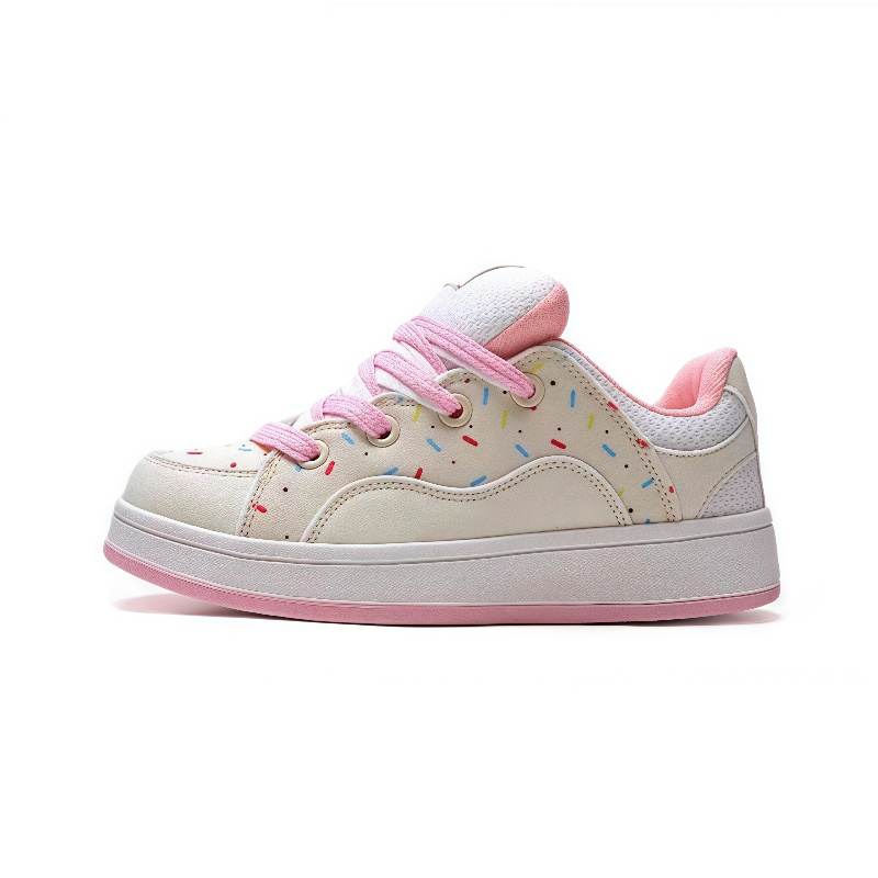 Luji Pu Lightweight Low top Skateboard Shoes Women's Pink
