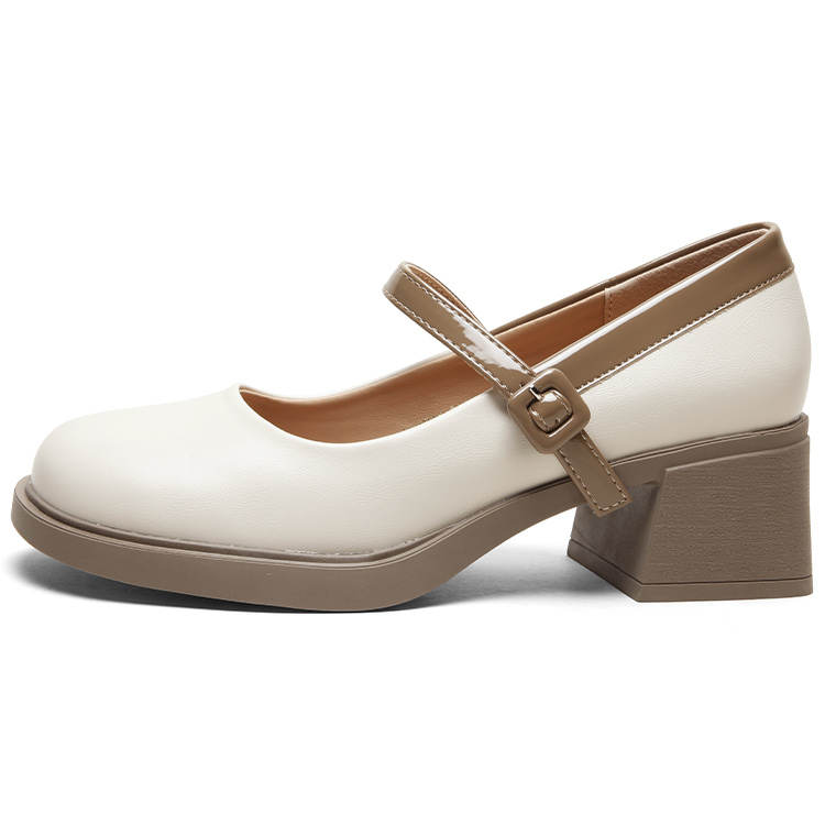 Mulinsen Pu Mary Jane Shoes 5.2CM Women's