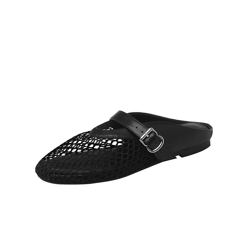 HONGYANGLIN Slip Resistant Closed Toe Slippers Women's Black