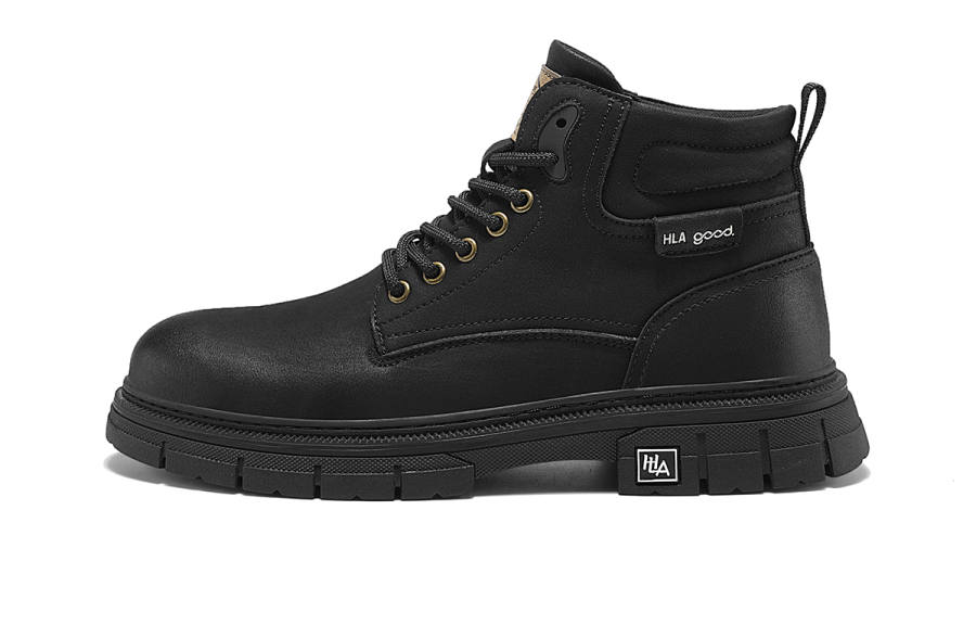 HLA HLA Combat Boots Men's Black, Earth Yellow