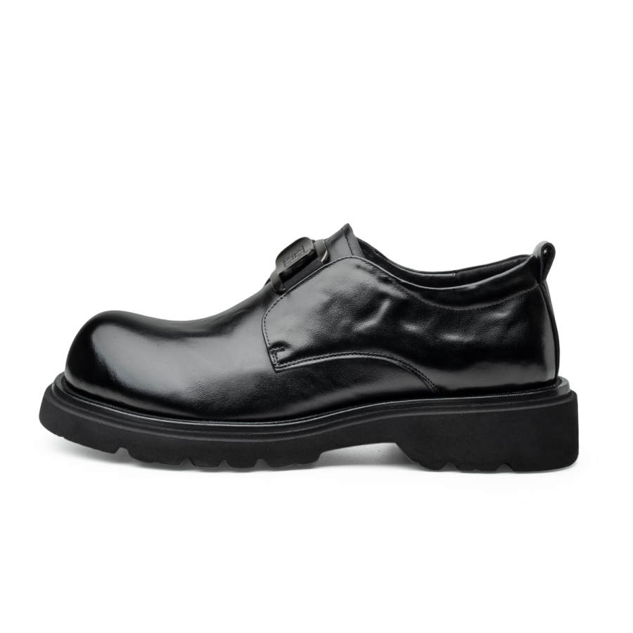 FED FED Casual Leather Shoes Men's Low Top Black