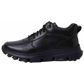 DIKENI Cow Leather Slip Resistant Slip Resistant Low top Casual Shoes Men's Black