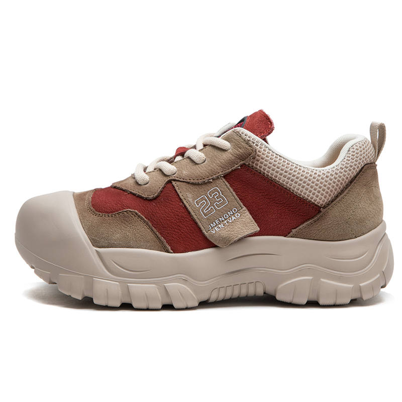 JIEZHOU Top Grain Cow Leather Slip Resistant Slip Resistant Casual Shoes Women's