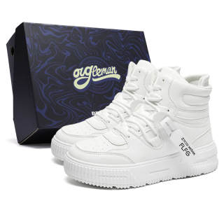 OUGLEMEN Pu High top Casual Shoes Unisex
