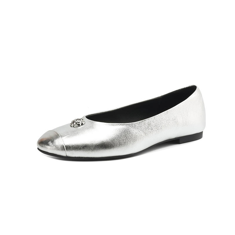 HONGYANGLIN Sheepskin Casual Shoes Women's Silver