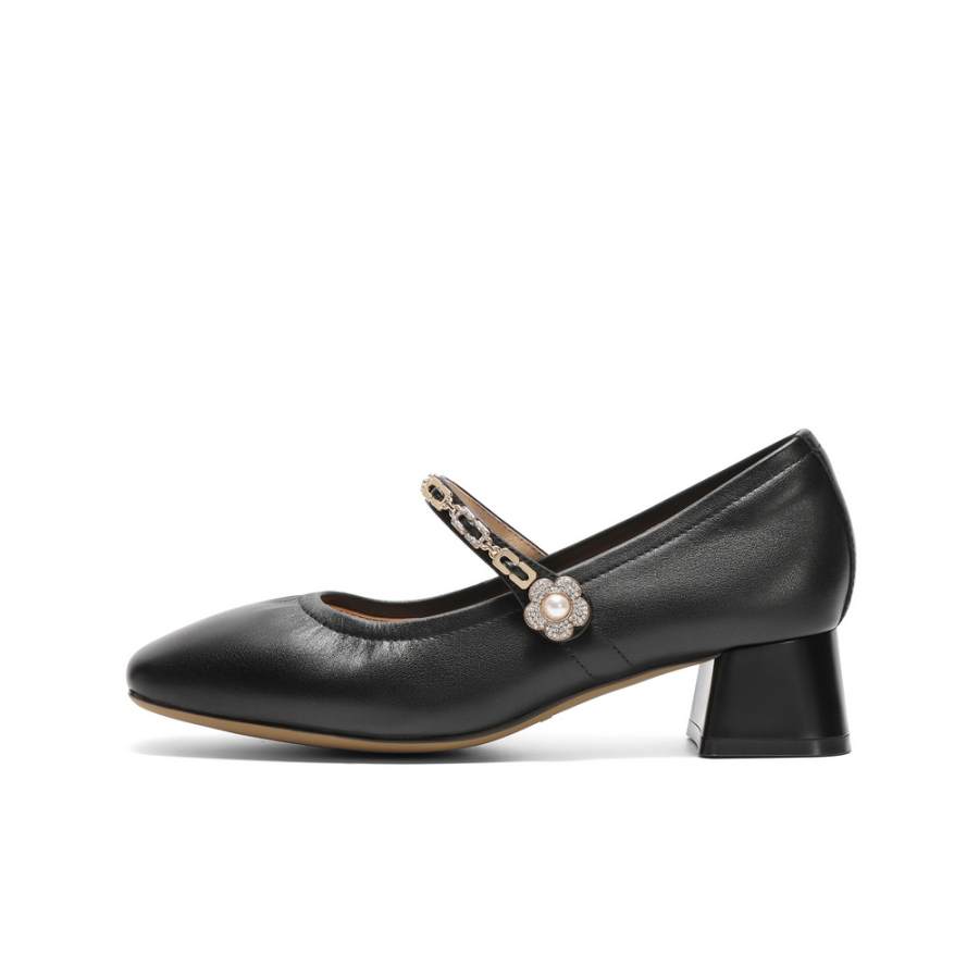 BELLE Cow Leather Mary Jane Shoes Women's