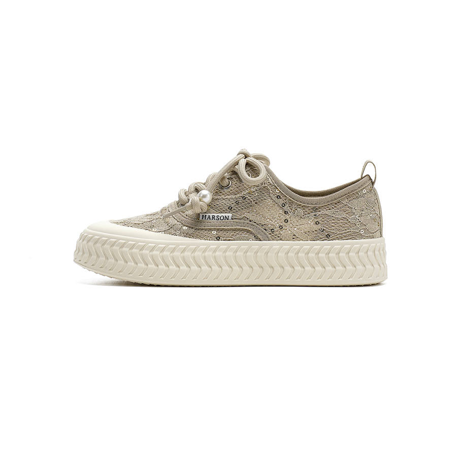 HARSON Fabric Slip Resistant Low top Skateboard Shoes Women's
