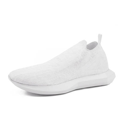 NORVINCY Commute Walking Casual Shoes White Sneakers Lightweight Flyknit Shoes Unisex